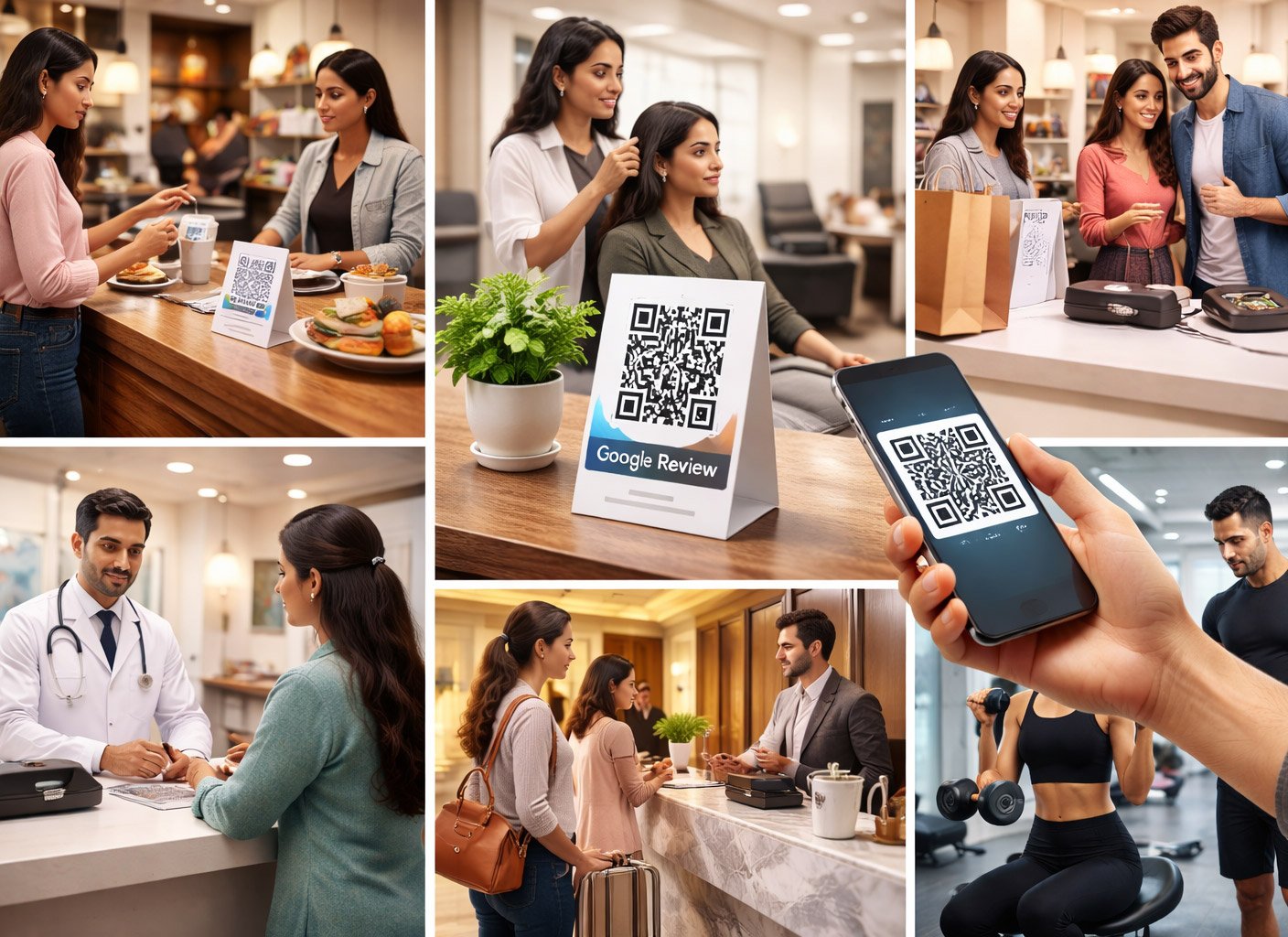 Indian businesses using QR code stand to collect Google reviews
